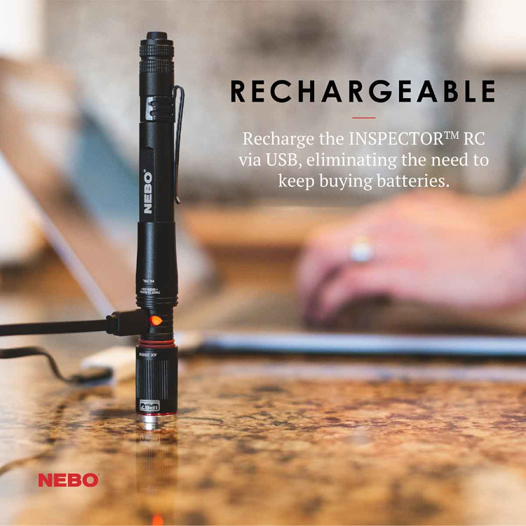 Nebo Inspector RC AAA 360 Lumen Rechargeable Waterproof Pen Light